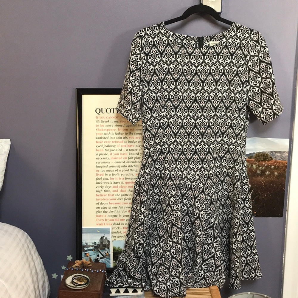 H&M Drop-waist Pattered Dress